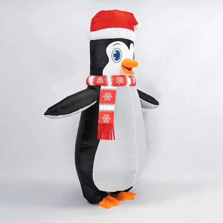Mascotte gonflable pingouin 3