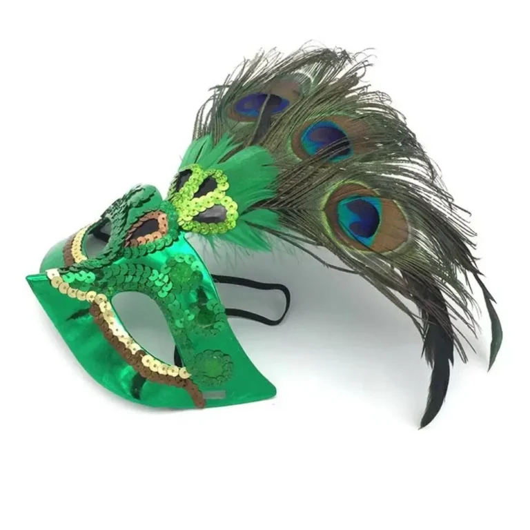 Masque carnaval plumes de paon 21