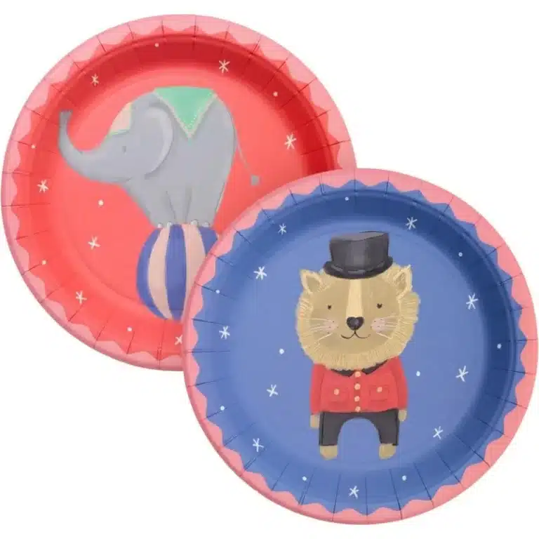 Assiettes en carton Cirque (lot de 24) 1