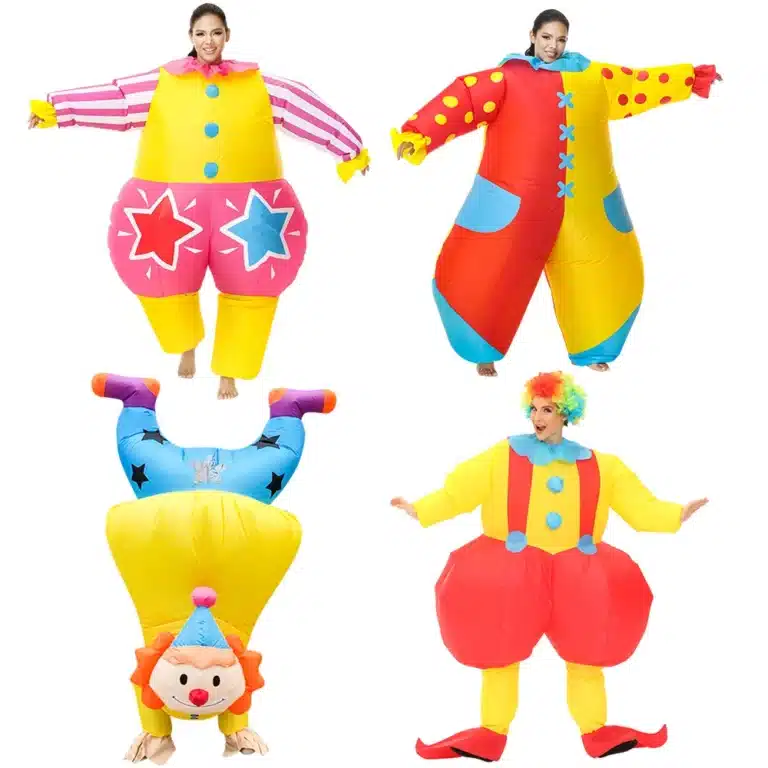 Costume gonflable de clown de mascotte adulte, robe de ballet d'anime, olympiques de carnaval, Pourim, fête d'Halloween, olympiques de cosplay pour hommes et femmes 1