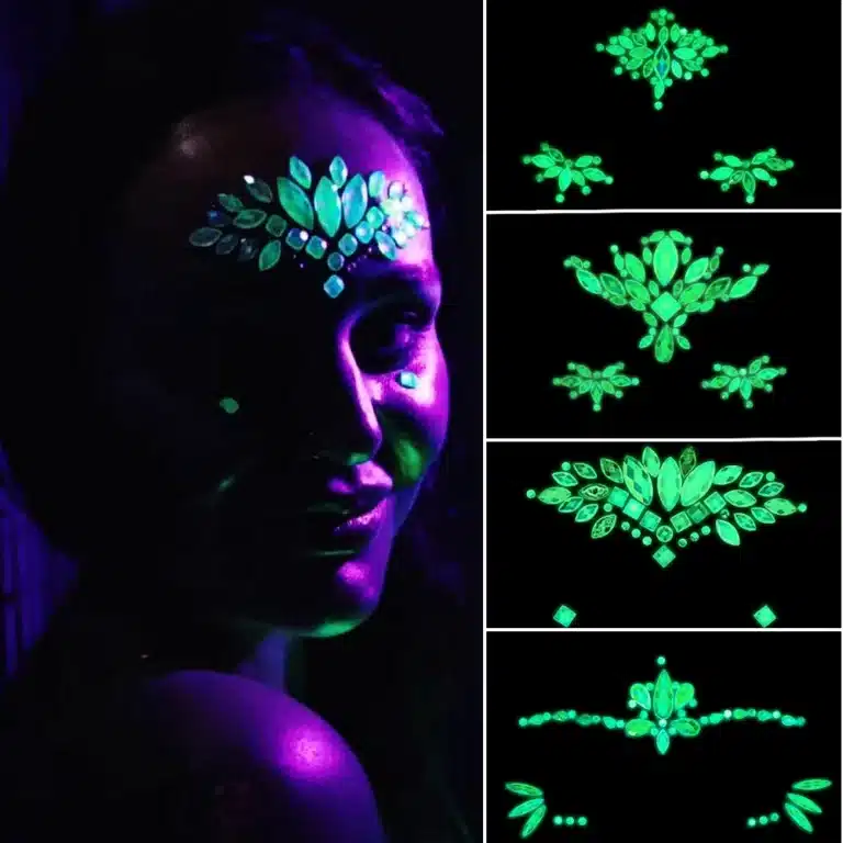 Stickers diamants visage phosphorescent 11