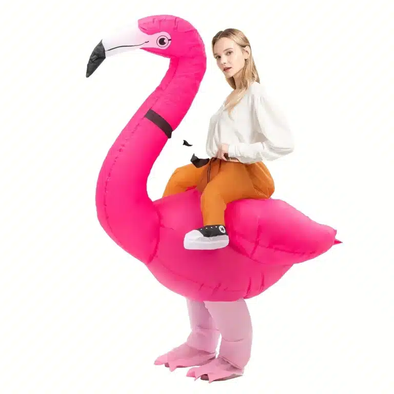 Costume gonflable flamant rose 4