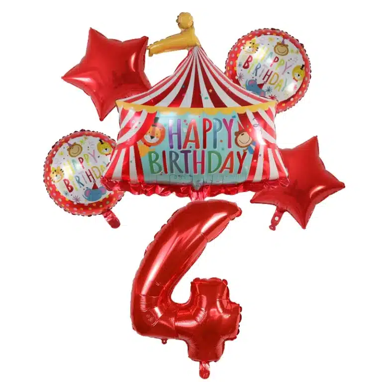 Ballons chiffres anniversaire Cirque 4
