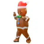 Costumes gonflables de bonhomme de pain d'épice adulte, costume d'Halloween d'anime pour des femmes, costume de cosplay de Noël 5