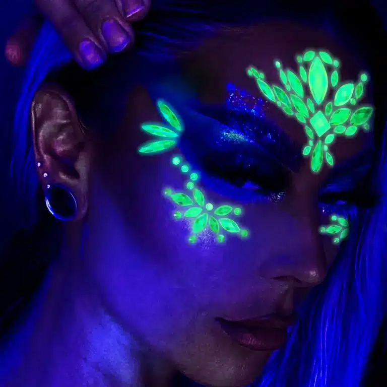 Stickers diamants visage phosphorescent 3