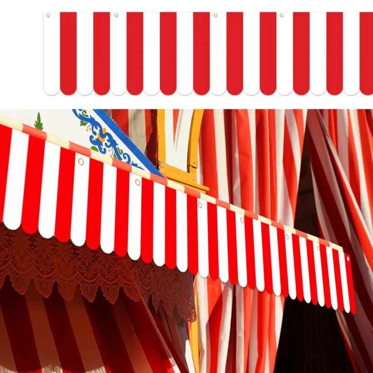 Banderole rayée rouge et blanche Cirque 3