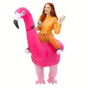 Costume gonflable flamant rose 1