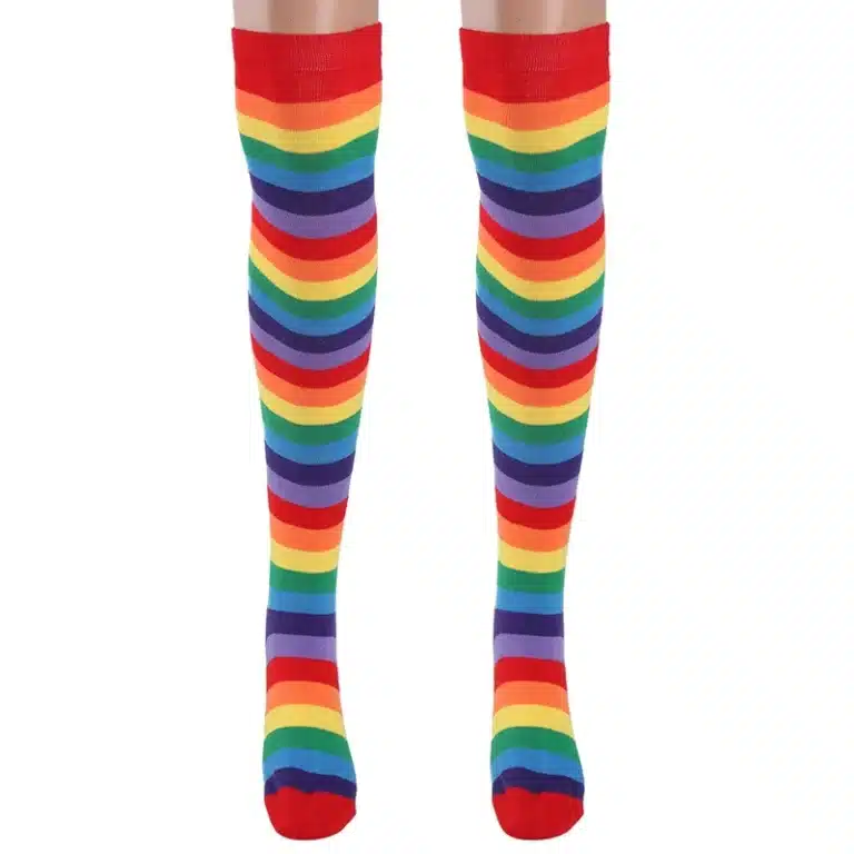 Chaussettes de clown rayées 2