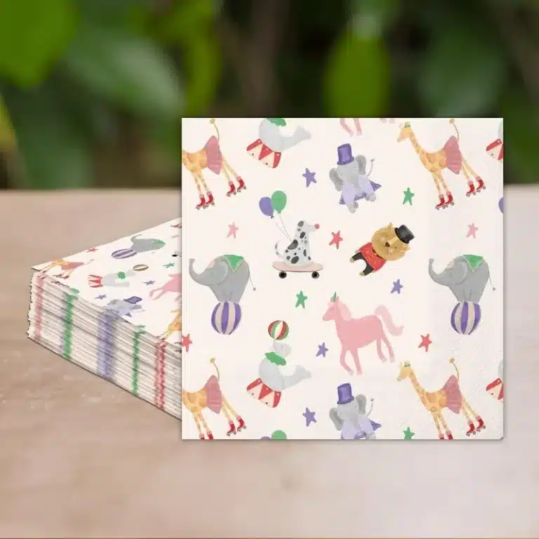 Serviettes papier animaux Cirque (lot de 50) 2