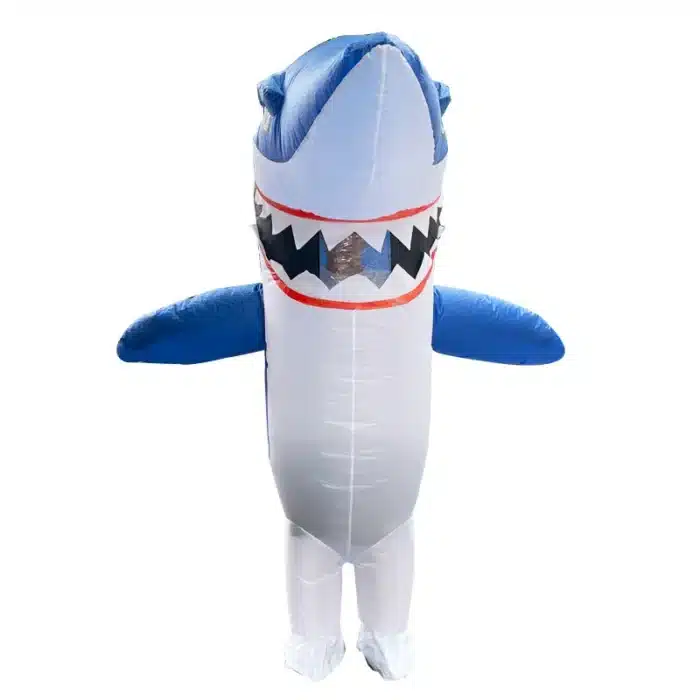 Costume Gonflable Requin Halloween Noël - Tissu Polyester Imperméable, Ventilateur 9000 Tr/min (Piles AA Non Incluses) - Adultes Et Enfants, Fêtes Et Spectacles