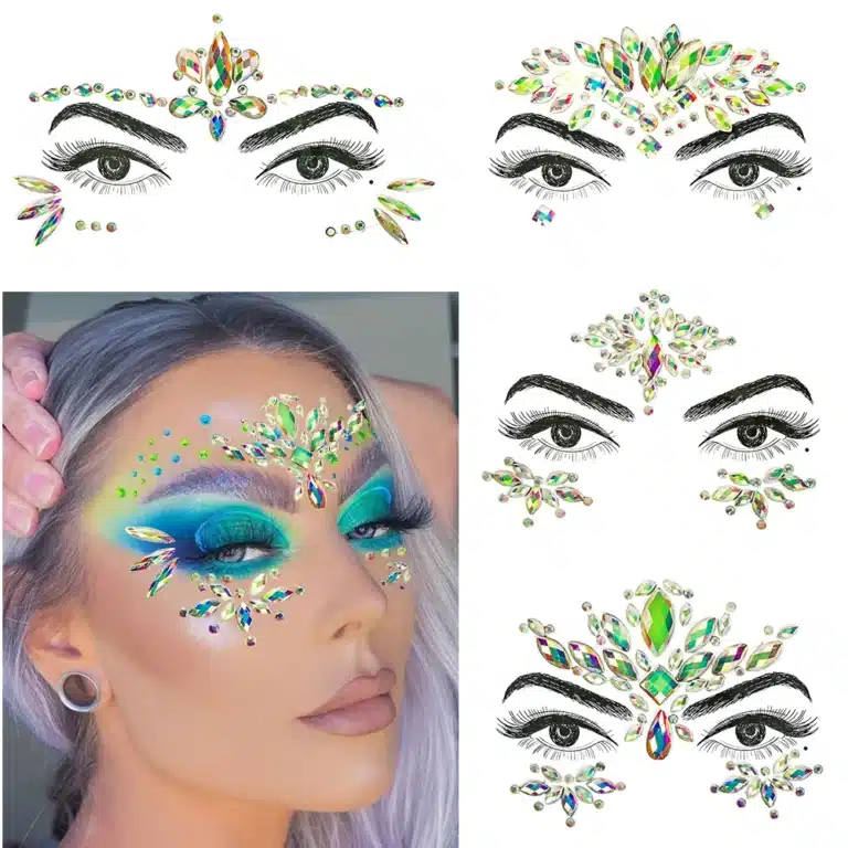 Stickers diamants visage phosphorescent 5