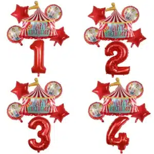 Ballons chiffres anniversaire Cirque 1