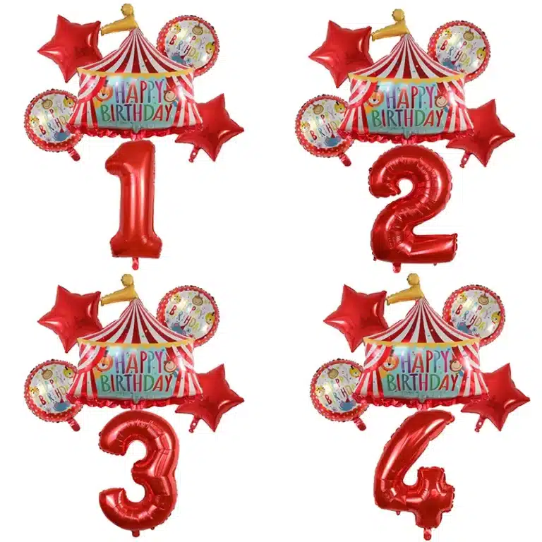 Ballons chiffres anniversaire Cirque 1