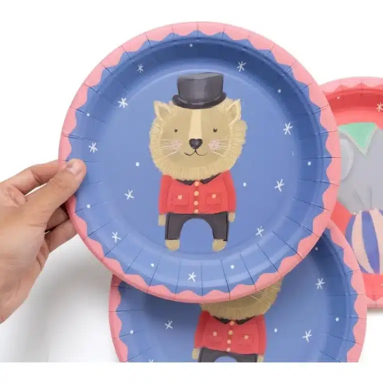 Assiettes en carton Cirque (lot de 24) 4
