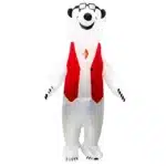 Costume gonflable ours polaire blanc 4