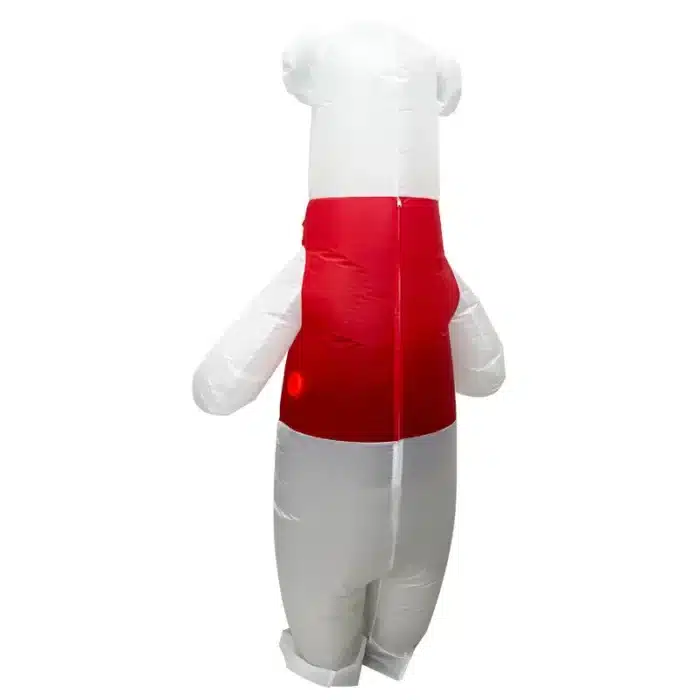 Costume gonflable ours polaire blanc 2