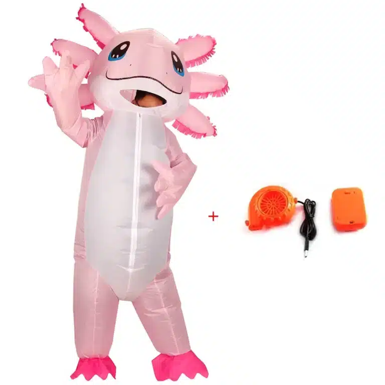 Costume gonflable axolotl 6