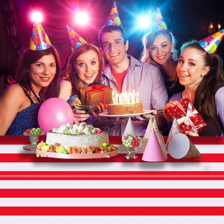 Nappe rayée rouge et blanche Cirque (lot de 3) 6