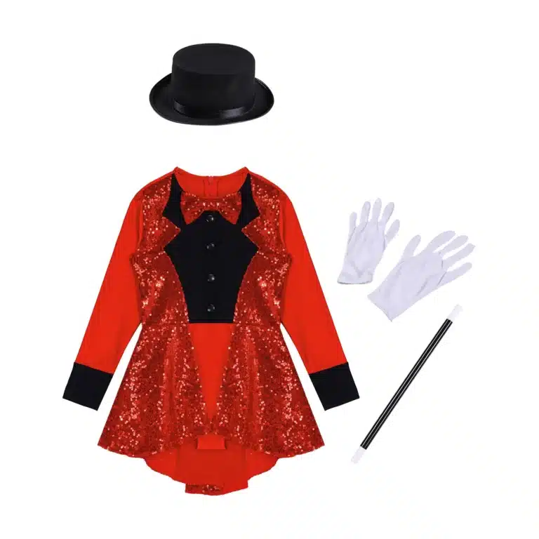 Costume de magicien à paillettes fille 4