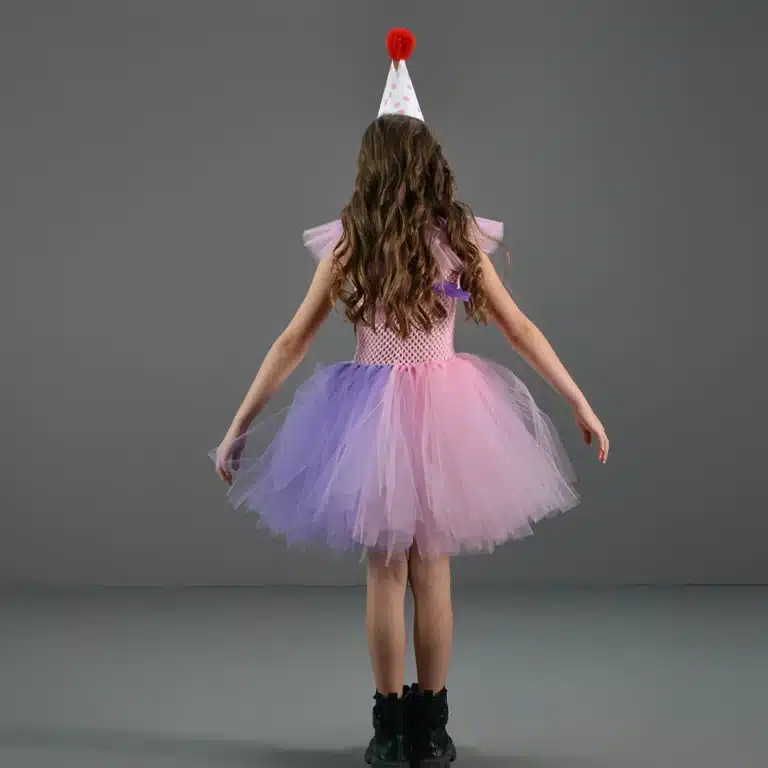 Tutu et chapeau de clown fille 15