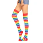 Chaussettes longues multicolores à rayures 6