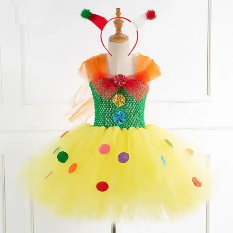 Tutu à pois clown fille 5