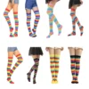 Chaussettes longues multicolores à rayures