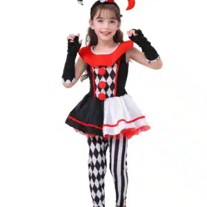 Costume de clown poker pour fille 1