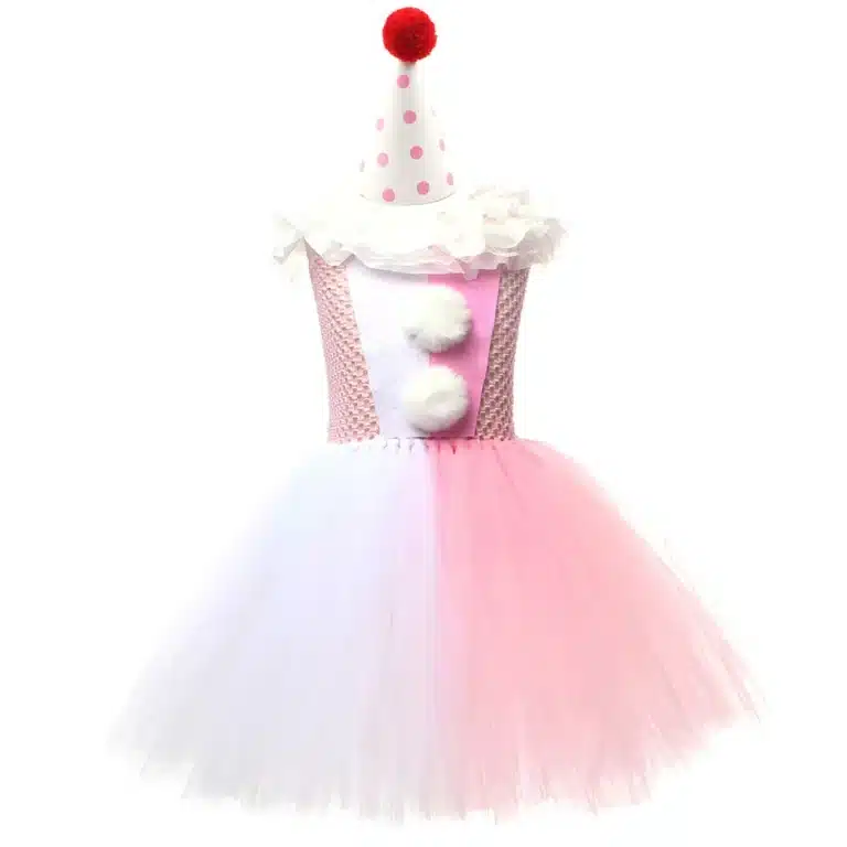 Tutu et chapeau de clown fille 6