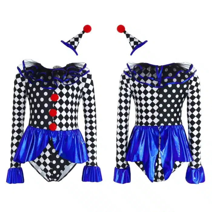 Costume clown arlequin fille 13