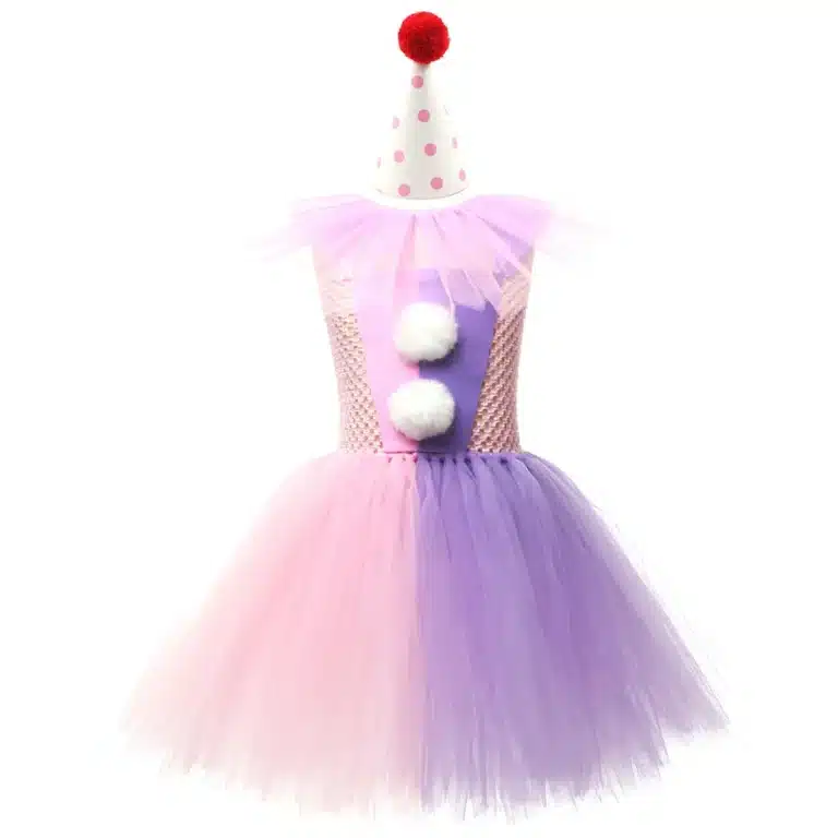 Tutu et chapeau de clown fille 5