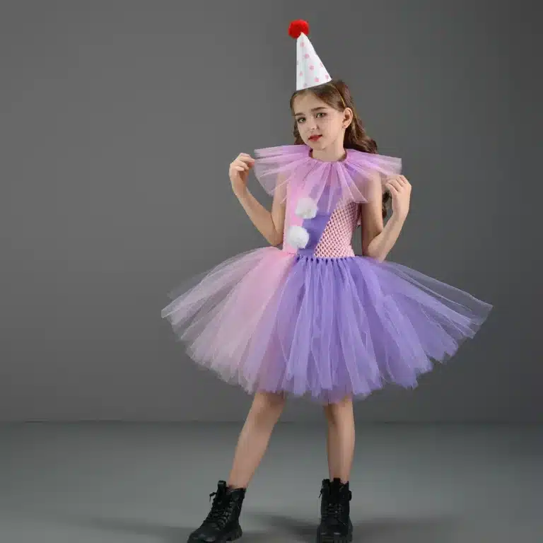 Tutu et chapeau de clown fille 2