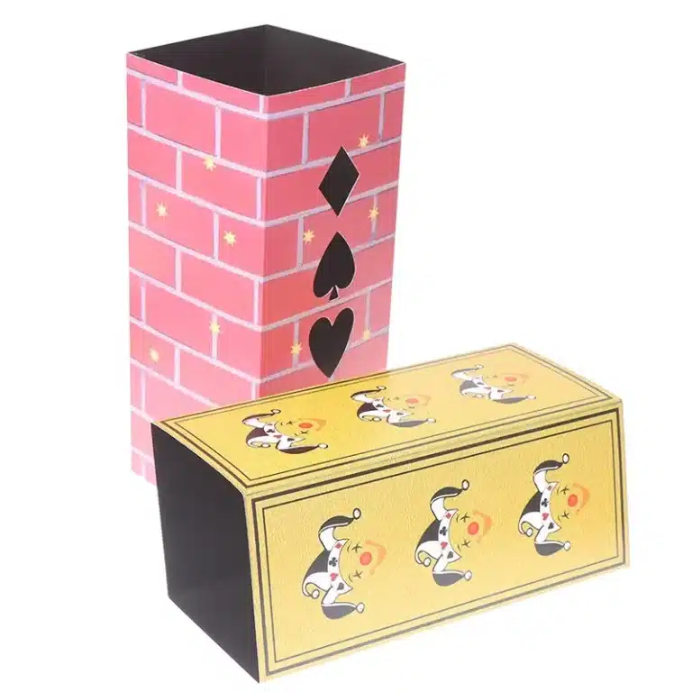 Packs boîte de Production plate, tours de magie, objets apparaissant de la boîte vide, illusion de scène magique, accessoires Gimmick, accessoires de comédie 4