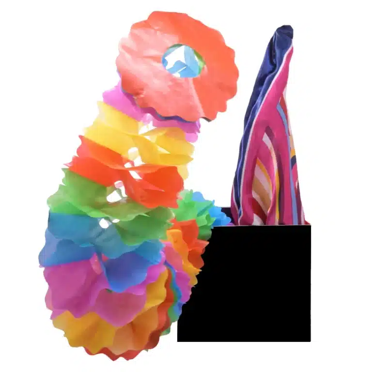Tour de magie guirlande de fleurs et foulard 4