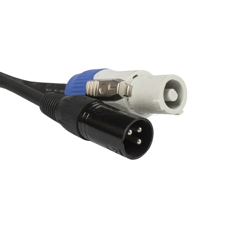 Connecteur Powercon avec câble DMX 3 broches entrée/sortie 3