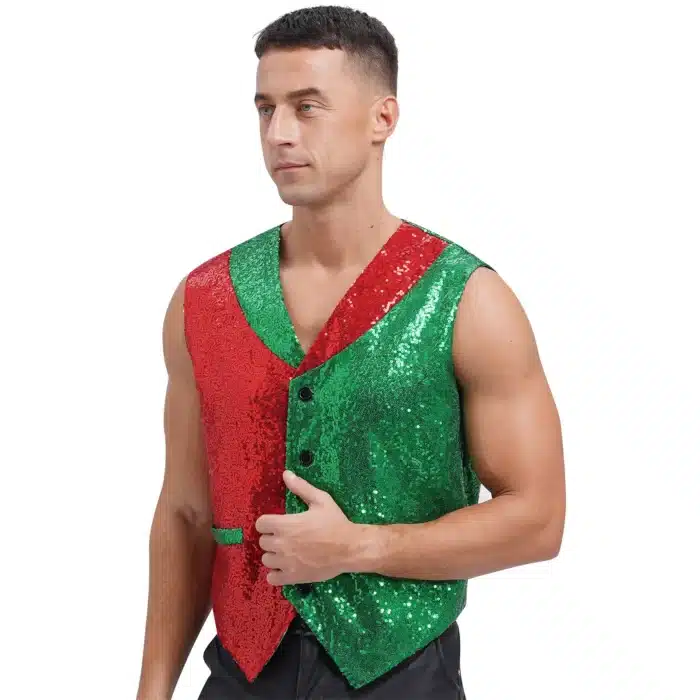 Gilet de lutin noël pour homme 4