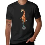 T-shirt monocycle girafe pour homme 1