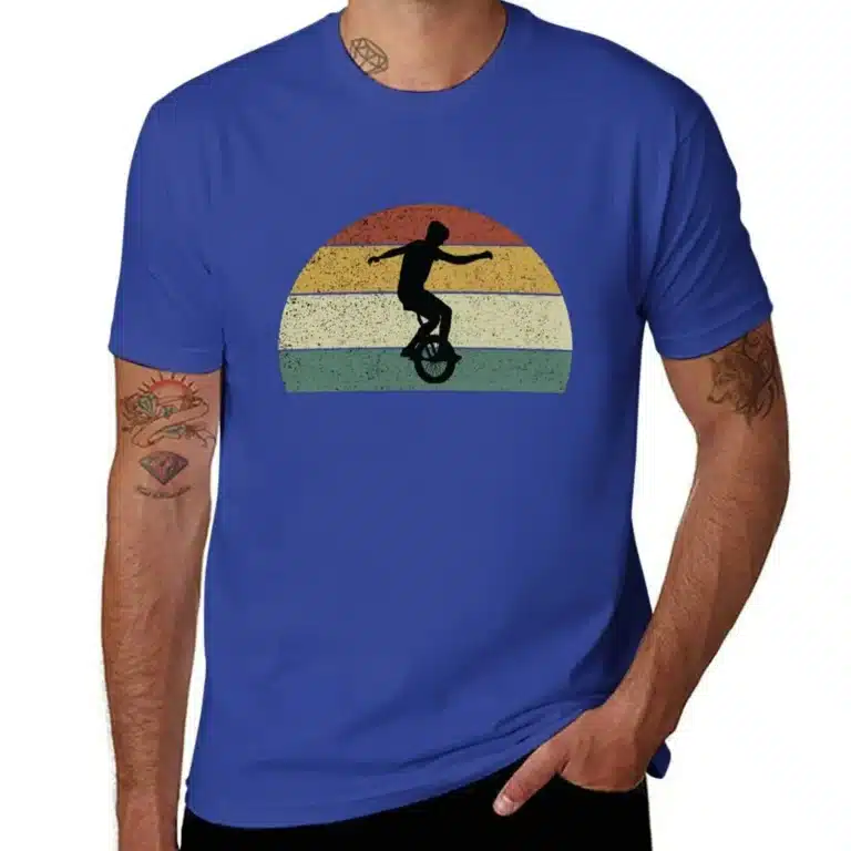 T-shirt rétro monocycle pour homme 8