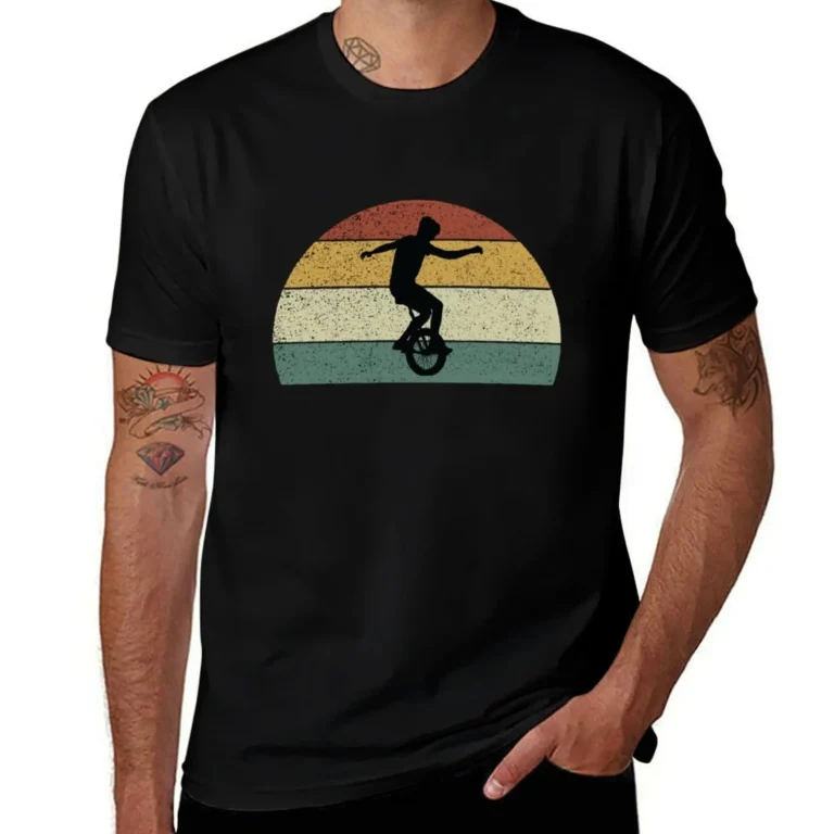 T-shirt rétro monocycle pour homme 1