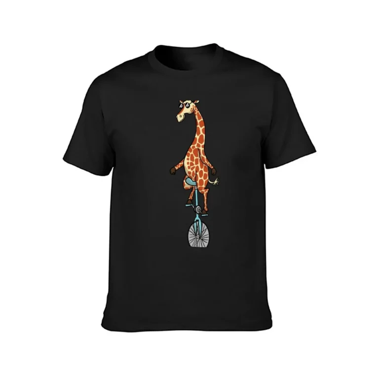 T-shirt monocycle girafe pour homme 2