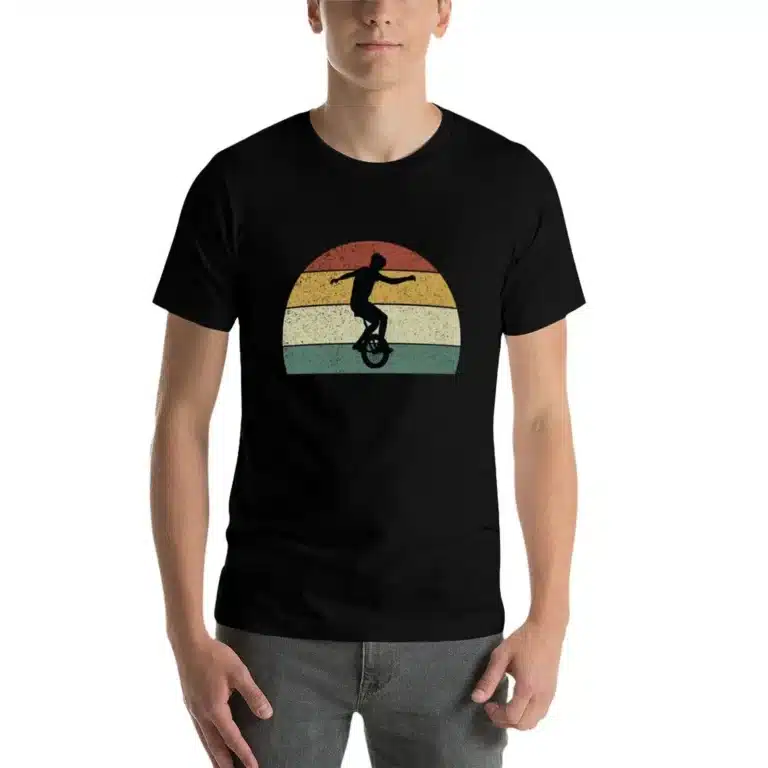 T-shirt rétro monocycle pour homme 4