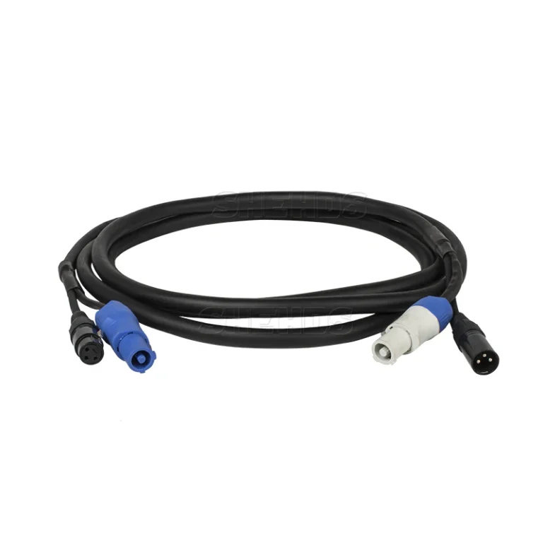 Connecteur Powercon avec câble DMX 3 broches entrée/sortie 9