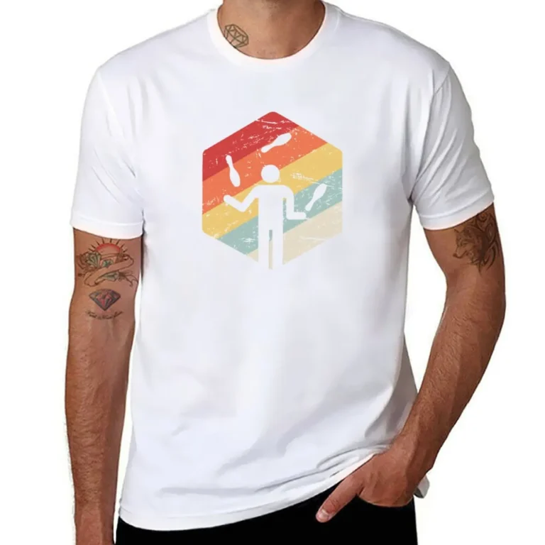 T-shirt rétro jonglage pour homme 6