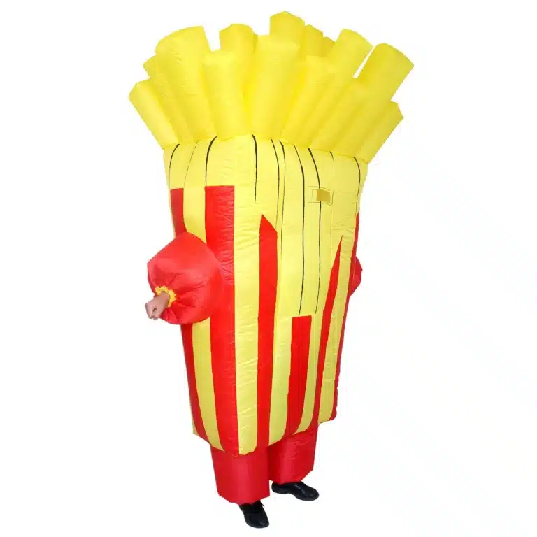 Costume Gonflable de Frites pour Halloween, Déguisement de Cosplay Amusant et Amusant 5