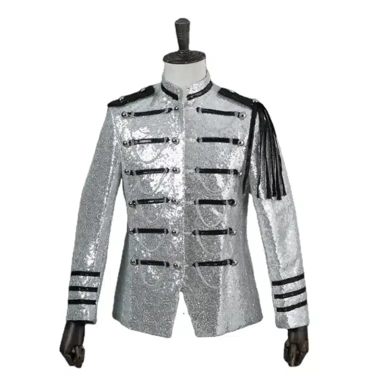 Veste militaire à paillettes pour hommes 5