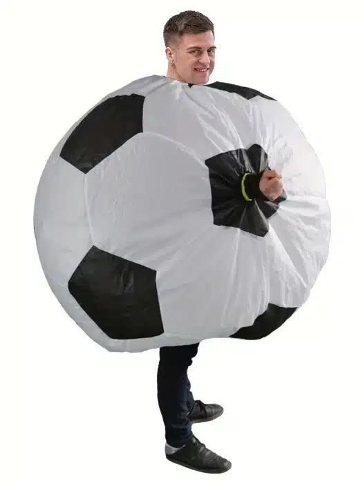 Costume de Football gonflable pour adultes, soufflé à l'air, drôle, jeu de rôle d'halloween, tenue de fête à domicile fantaisie pour hommes et femmes 5