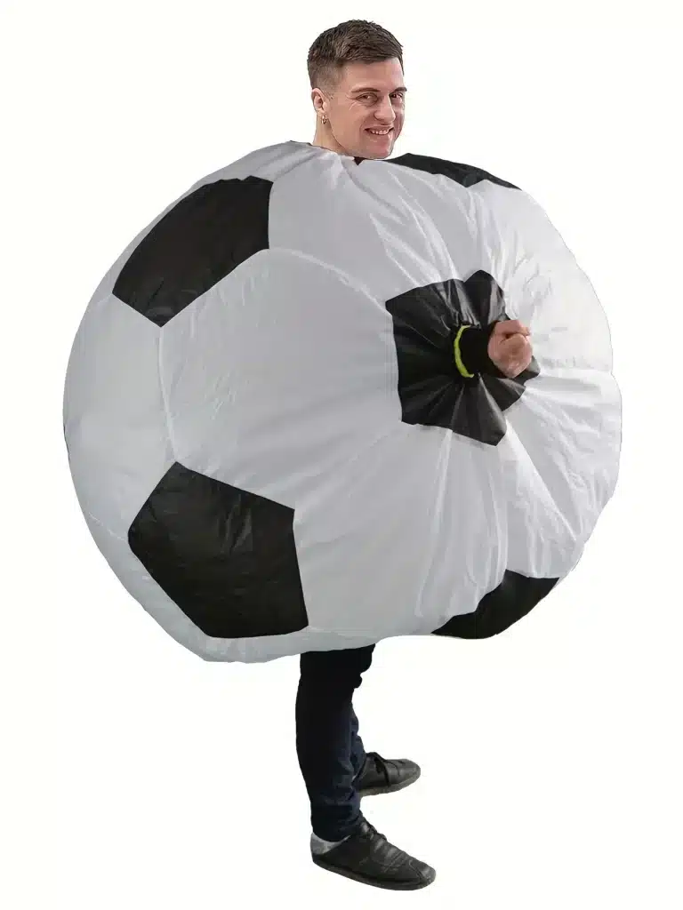 Costume de Football gonflable pour adultes, soufflé à l'air, drôle, jeu de rôle d'halloween, tenue de fête à domicile fantaisie pour hommes et femmes 5