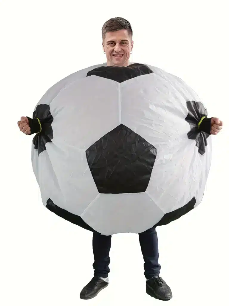 Costume de Football gonflable pour adultes, soufflé à l'air, drôle, jeu de rôle d'halloween, tenue de fête à domicile fantaisie pour hommes et femmes 1