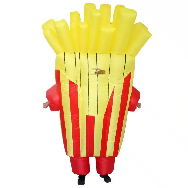 Costume Gonflable de Frites pour Halloween, Déguisement de Cosplay Amusant et Amusant 4