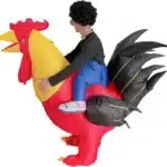 Costume de coq gonflable, robe de paupières gonflable, olympiques d'Halloween, costume de cavalier pour Noël, fête de Pâques 5